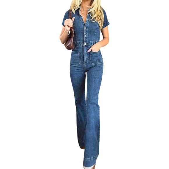 SHOW ME YOUR MUMU Women's Everhart Jumpsuit Size S In Lunar Blue